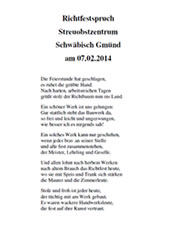 Richtspruch Streuobstzentrum